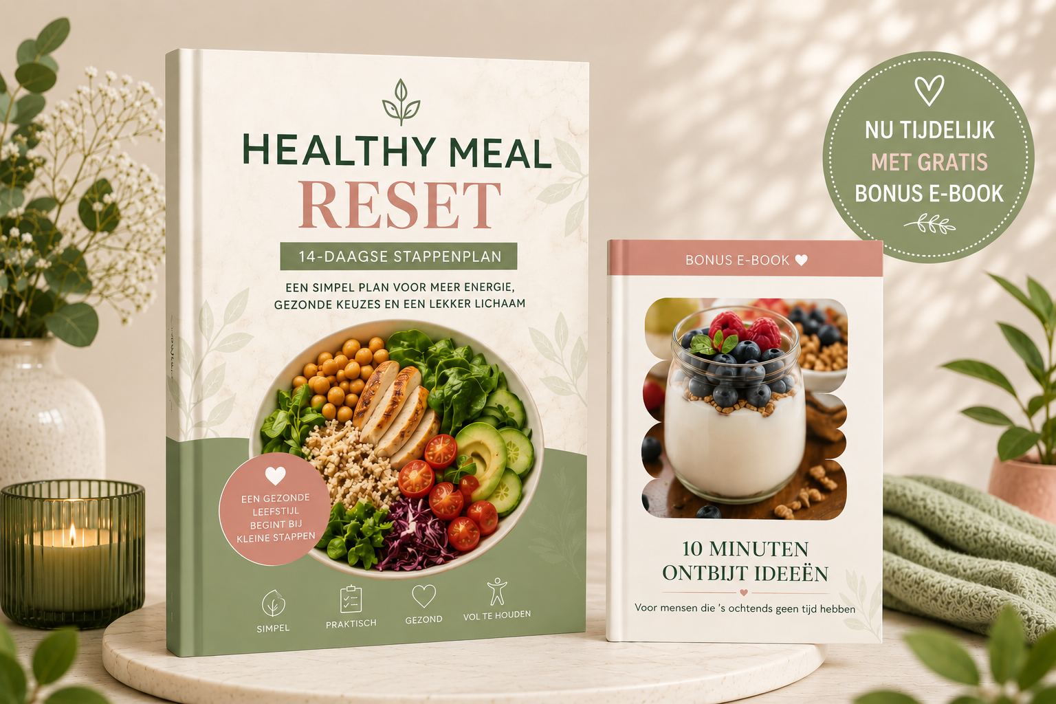 Healthy Meal Reset e-book met bonus 10 minuten ontbijt ideeën